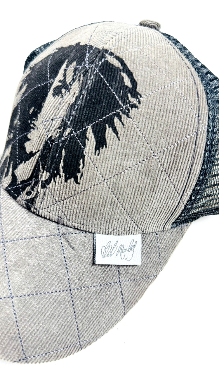 Bob Marley- Logo & Face - grey
